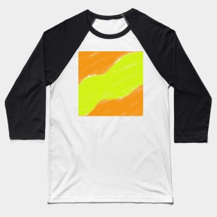 Orange green watercolor abstract art design Baseball T-Shirt